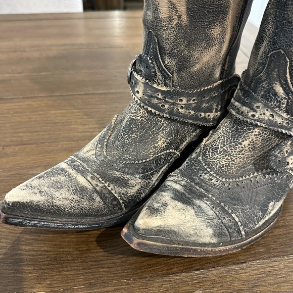 Distressed Black OLD GRINGO  Star Women's Western Boots Size 8.5 B - Picture 4 of 7